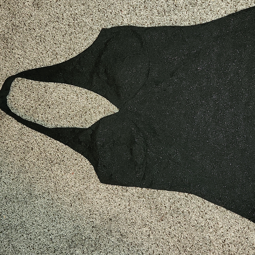 Black sparkly halter top